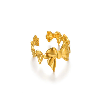 Elegant Flower Rings For Women Gold Color Sun Starfish