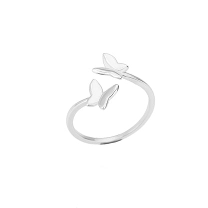 Butterfly Rings for Women Shiny Finger Ring