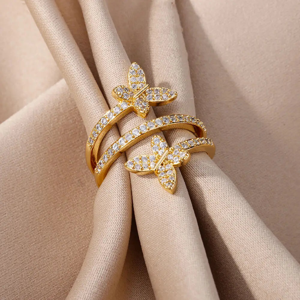 Luxury Butterfly Rings for Women