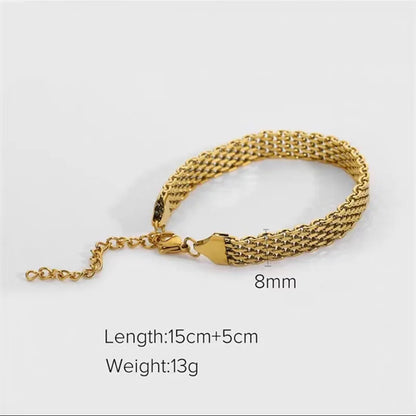 Gold Plated Bracelet For Women Occident Metal Texture New Design