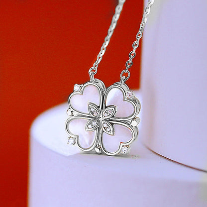 Necklace Heart Shaped Clover