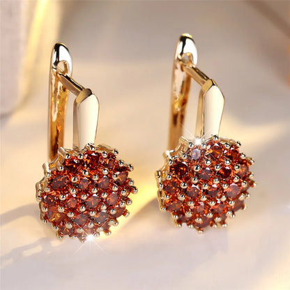 Luxury Crystasl  Earrings White