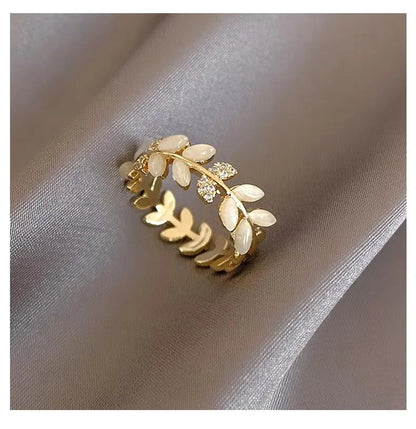 new fashion jewelry gold simple  crystal ring elegant women