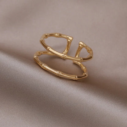 new fashion jewelry gold simple  crystal ring elegant women