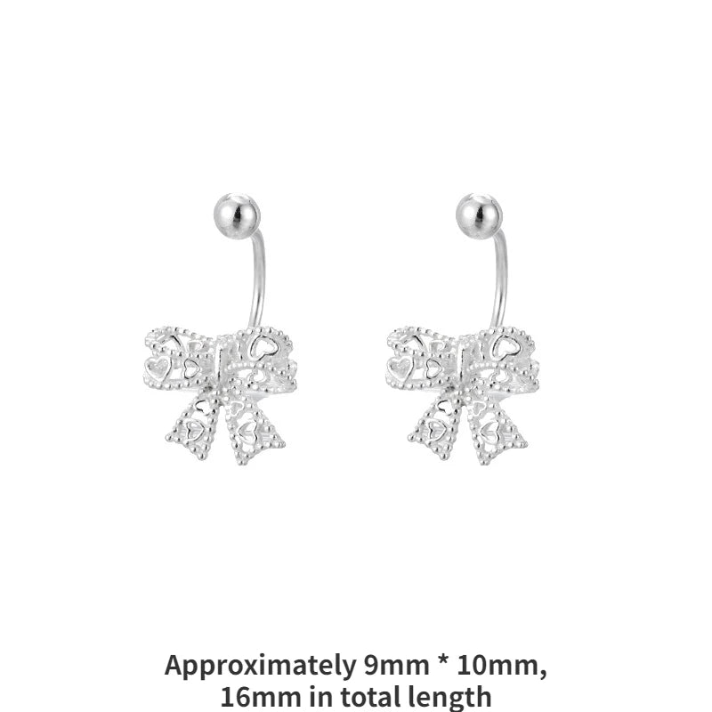 Silver Heart Earrings for Women Fine Jewelry