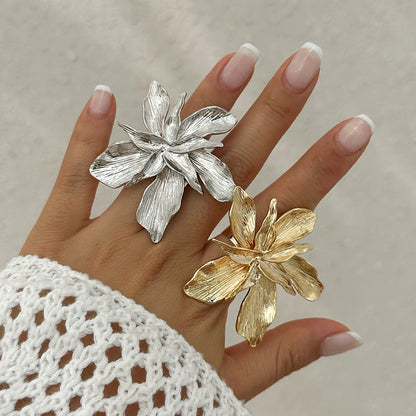 Flower Ring for Women Trend Punk Party