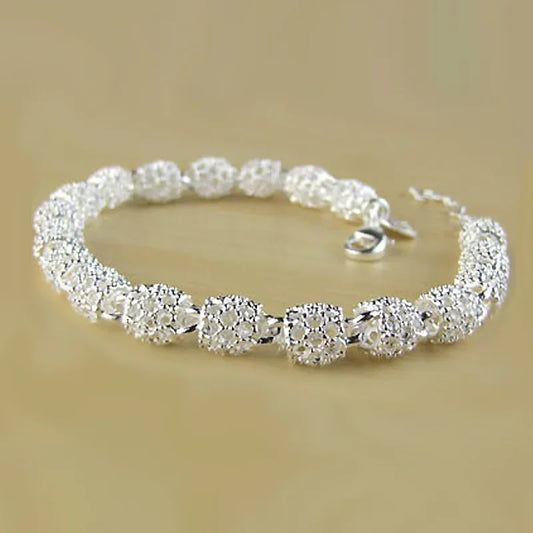 Silver Flower Bracelets For Women