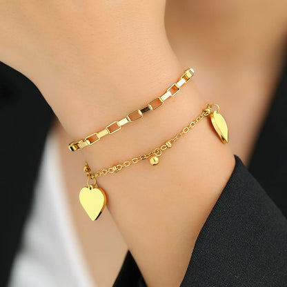 Bracelets Personality Design Bell Hearts Pendant