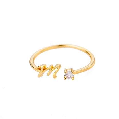 Tiny Letter  Rings For Women Fashion  A-Z Letters