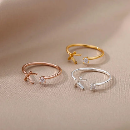 Tiny Letter  Rings For Women Fashion  A-Z Letters