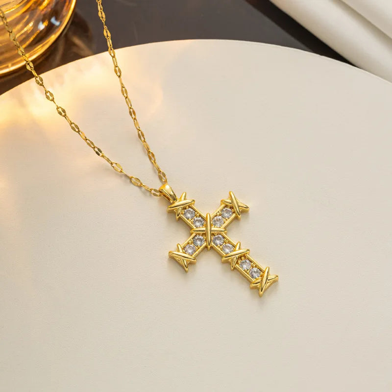 Necklace For Women  Gold Plated Stainless Steel Clavicle Chain Necklaces