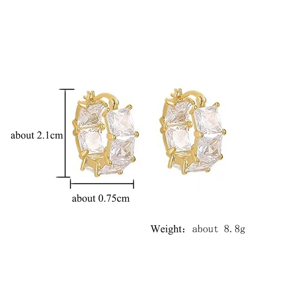 Earring for Women Fashion Shiny CZ Ear Accessories Birthday Jewelry Gifts