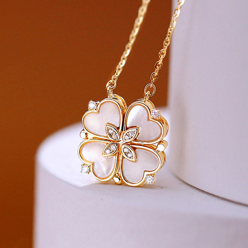 Necklace Heart Shaped Clover