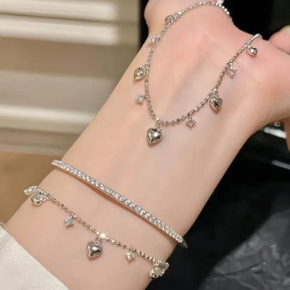 Heart Beads Bracelet for Women Fashion Delicate Jewelry