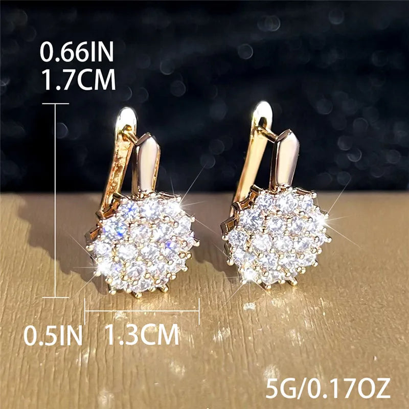 Luxury Crystasl  Earrings White