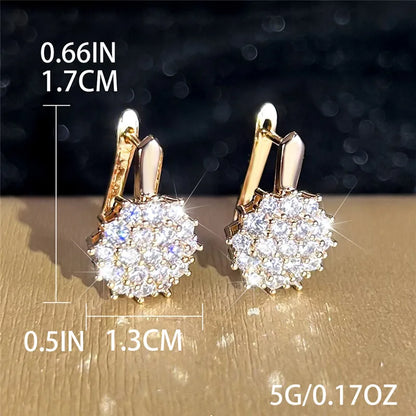 Luxury Crystasl  Earrings White