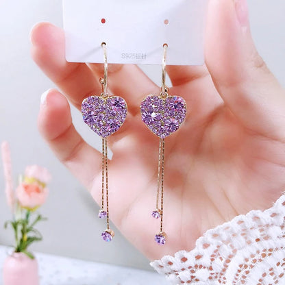 Blue Heart Earrings for Women