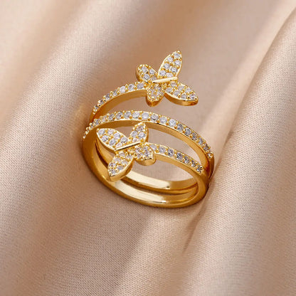 Luxury Butterfly Rings for Women