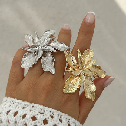 Flower Ring for Women Trend Punk Party