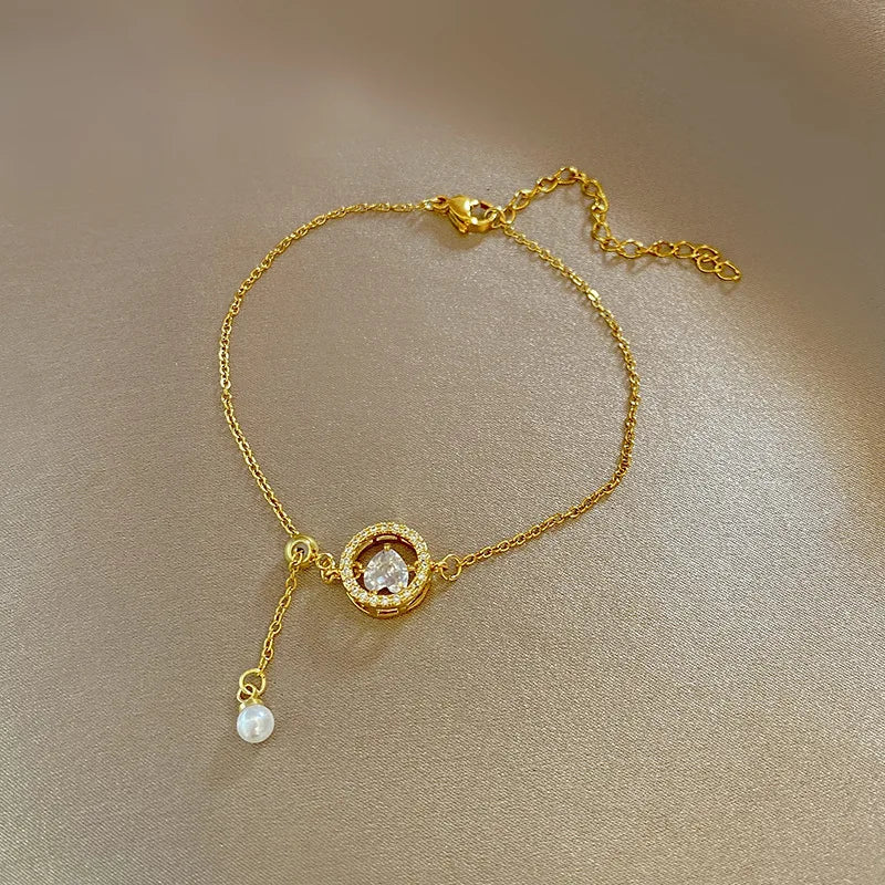 Bracelet For Women New Fashion Sparkling Gold Color