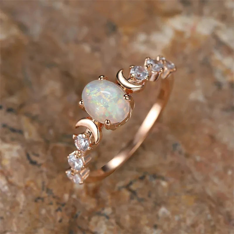 Rings for Women Romantic Moon Design