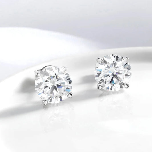 Earrings for Women 4 Claw Sparkling Wedding Party Jewelry