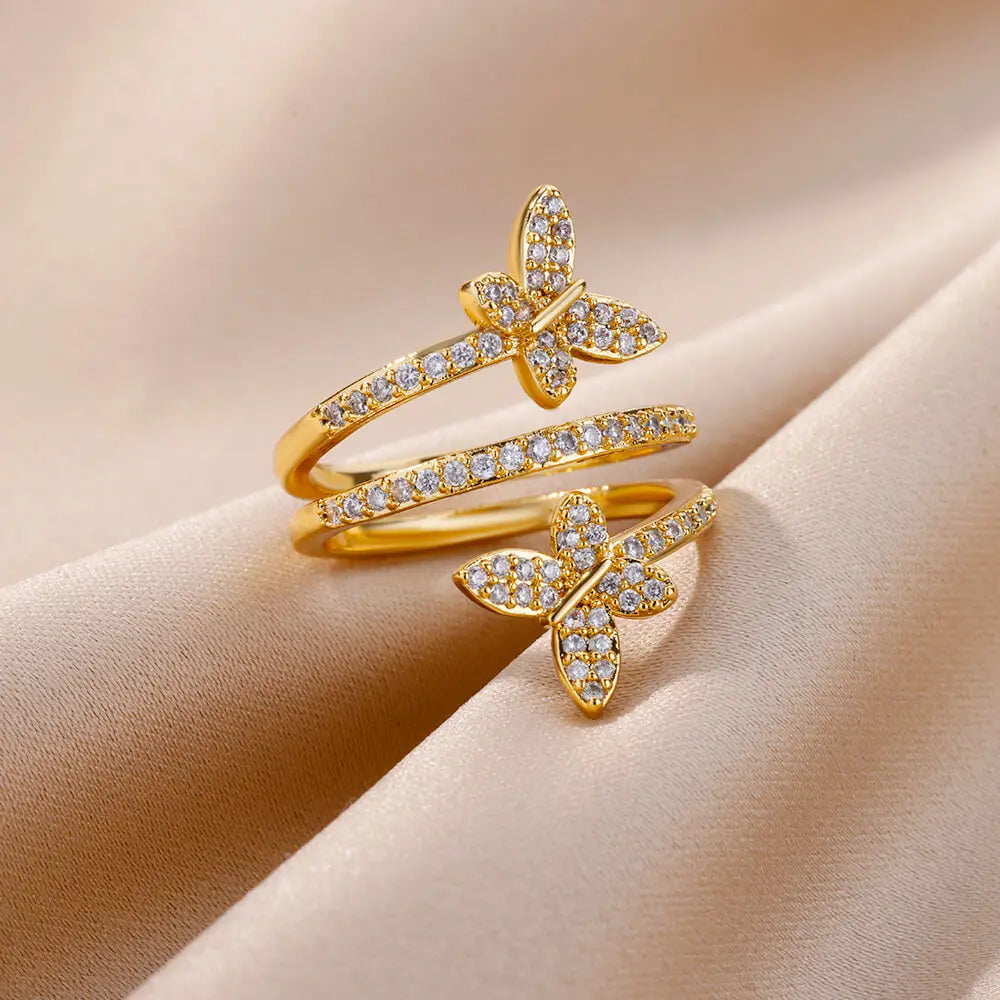 Luxury Butterfly Rings for Women