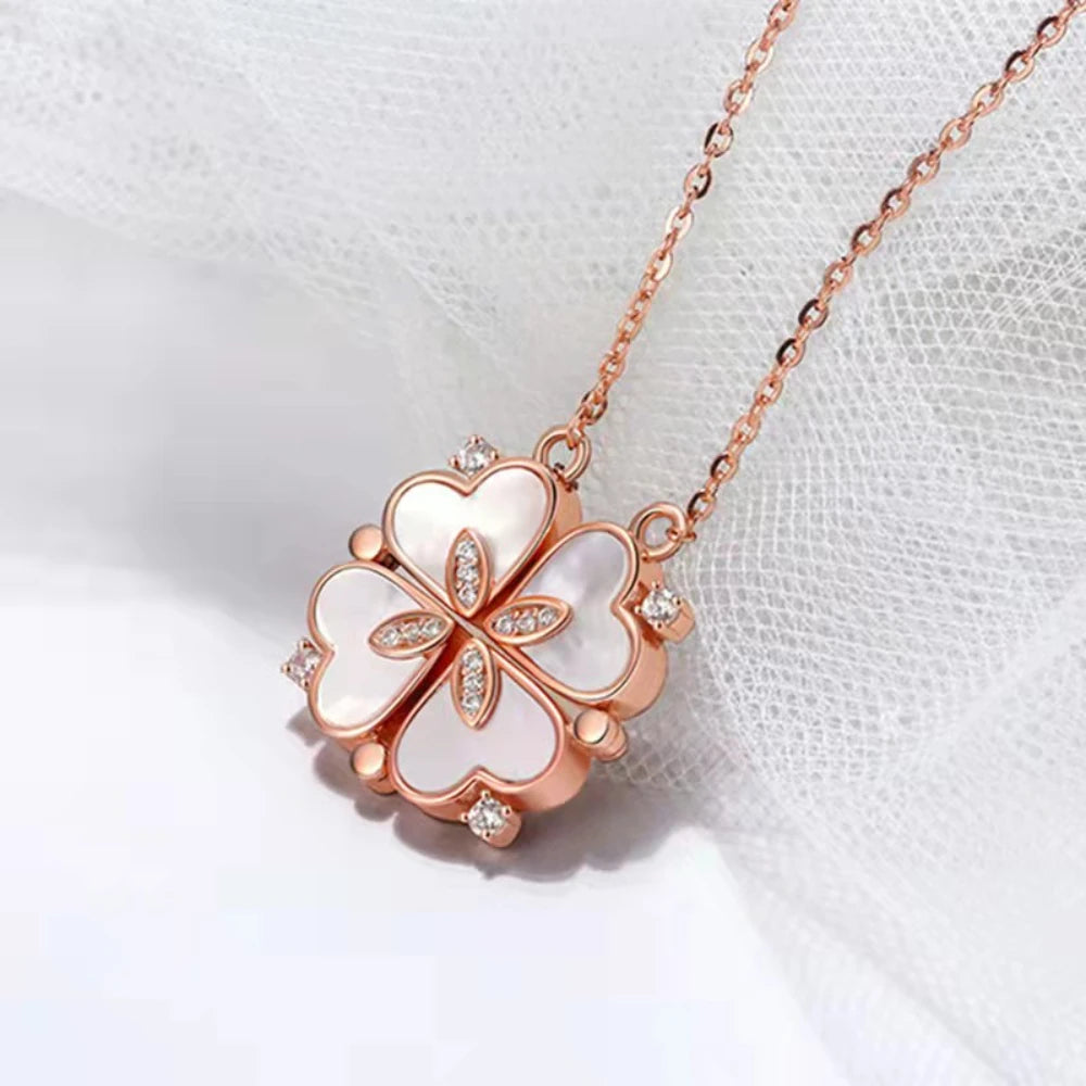 Necklace Heart Shaped Clover