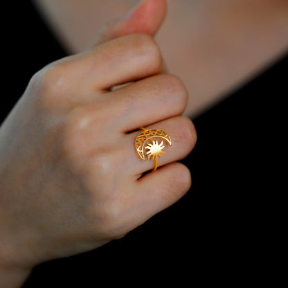 Moon Sun Ring for Women