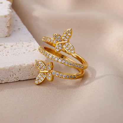 Luxury Butterfly Rings for Women