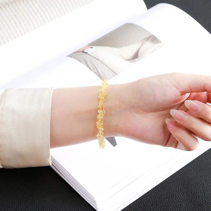 Natural Citrines  Bracelet Women Fashion Jewelry