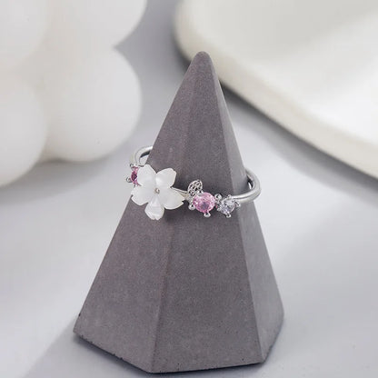 New Crystal Flower Ring Cherry