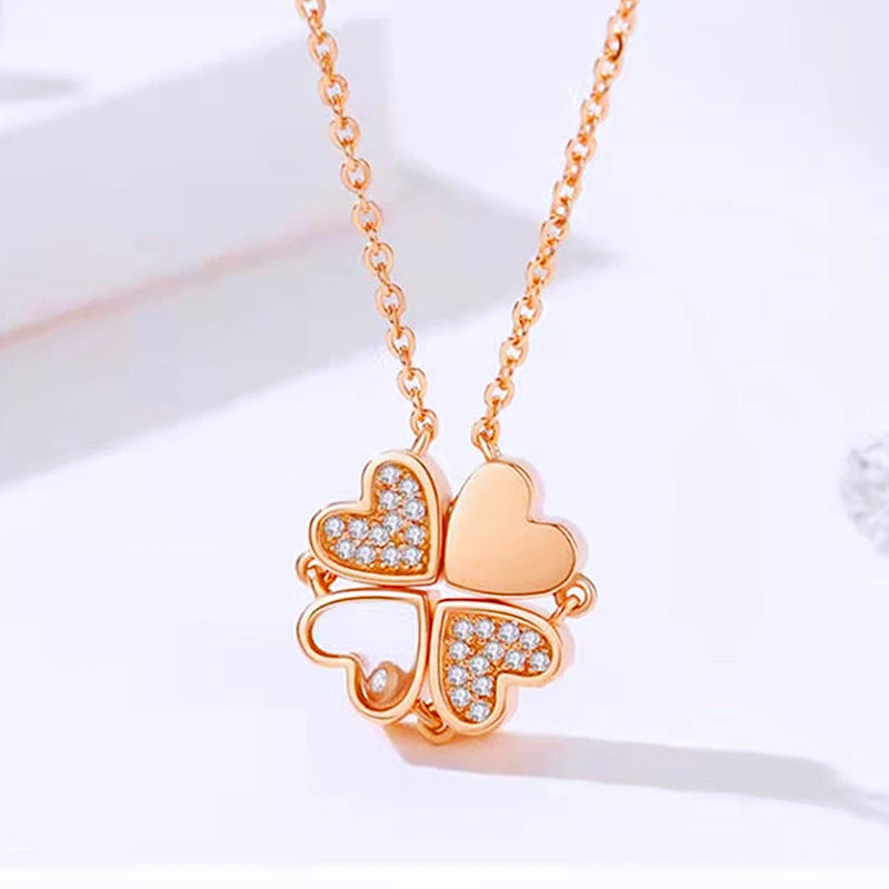 Necklace Heart Shaped Clover