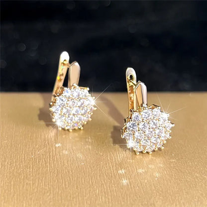 Luxury Crystasl  Earrings White