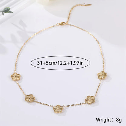 Simple  Flower Bracelet For Women Golden