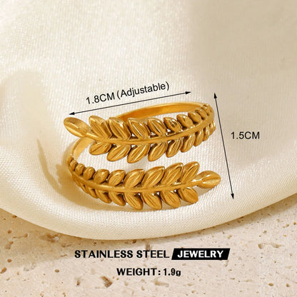 Gold Color Heart Ring Women Metal Finger Hollow