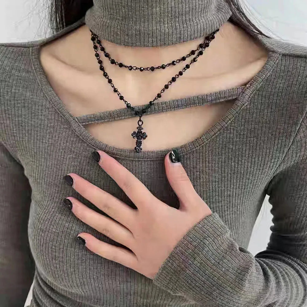 Necklace Women s Haute Couture Double Layered Pendant Collarbone Chain