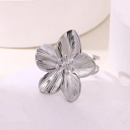 Elegant Flower Rings For Women Gold Color Sun Starfish