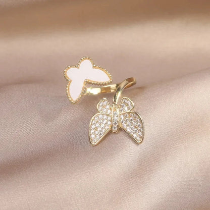 new fashion jewelry gold simple  crystal ring elegant women