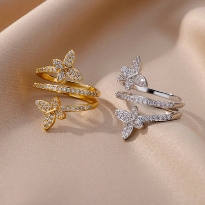 Luxury Butterfly Rings for Women