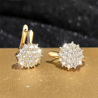 Luxury Crystasl  Earrings White