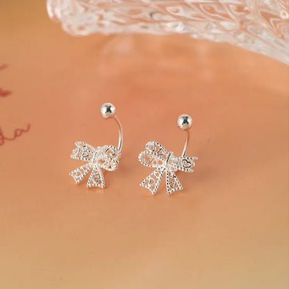 Silver Heart Earrings for Women Fine Jewelry