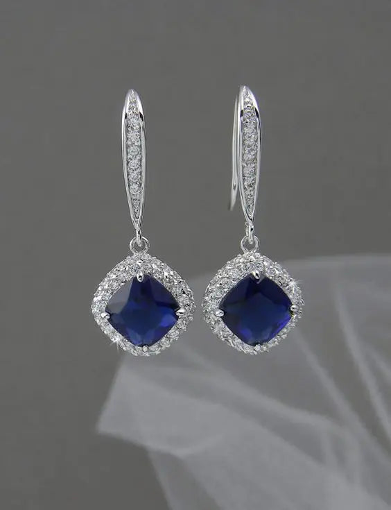 Fashion Silver Earring for Women Trendy Party Engagement Wedding Jewelry