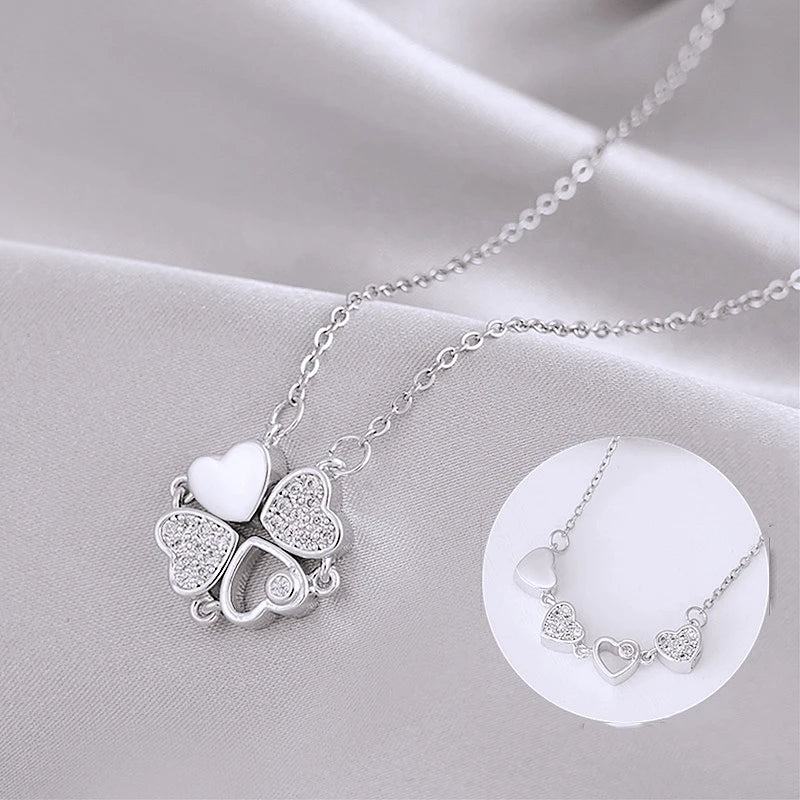 Necklace Heart Shaped Clover